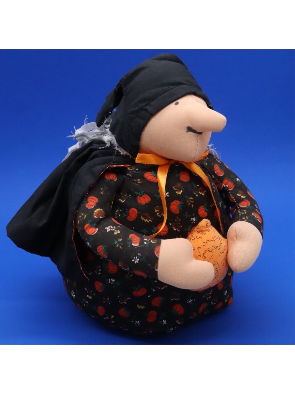 Vintage Good Stuff Halloween Witch Plush Doll Babushka 10" Shelf Sitter